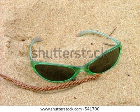 sun glasses on beach