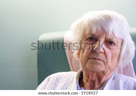 93 year old senior citizen angry look