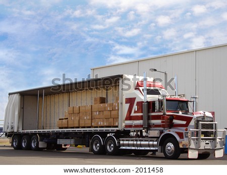 Truck with Boxes for load