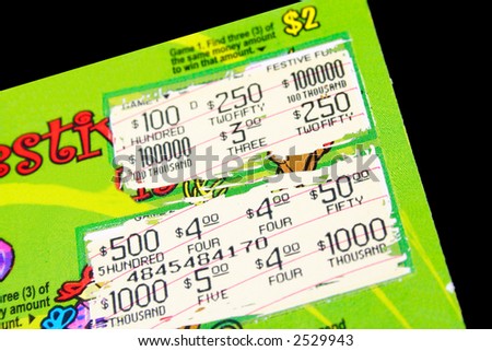 Lotto scratch ticket,