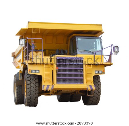 Mining truck isolated