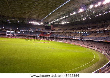 Editorial, Indoor under lights  Australian rules football stadium telstra dome