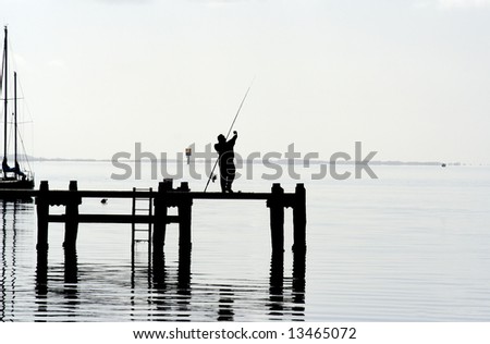 Fishing silhouette