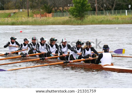 Geelong, October 13, Corporate head of the river held in Geelong on the barwon river. The Quiksilver team in their boat held on October 13 2007, Geelong, Australia