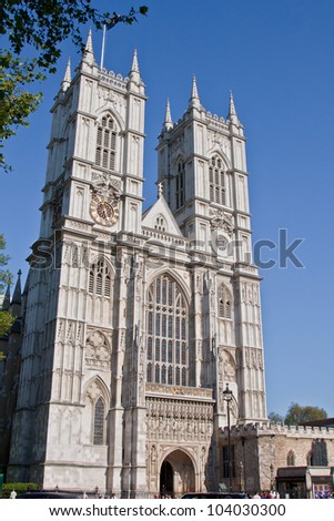 Westminster Abbey in London, UK