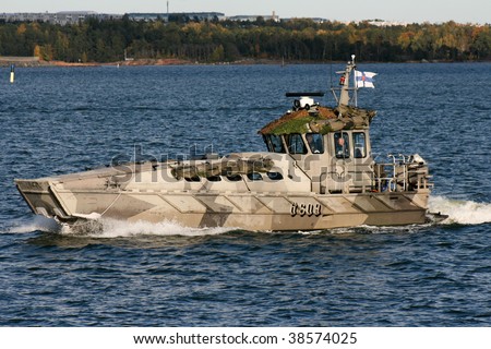 Military boat on Baltic sea