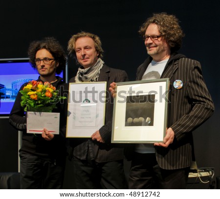 HELSINKI, FINLAND - MARCH 17: The respected award for efforts to promote Finnish food cultures has been given to Eat & Joy at Gourmet 2010 Fair on March 17, 2010 in Helsinki, Finland.