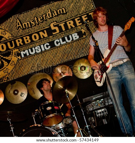AMSTERDAM, NETHERLANDS - JULY 14: Marco Cinelli Trio live at Bourbon Street Music club  on July 14, 2010 in Amsterdam, Netherlands.