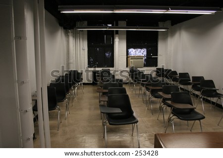 Classroom at a college or a university