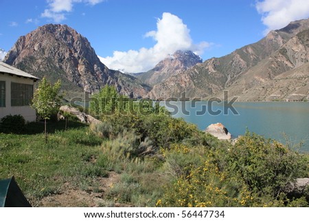 Alexander\'s Lake (aka Iskanderkul) in the Fan Mountains of Tajikistan, three hours drive from Dushanbe