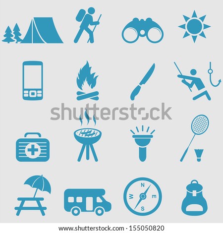 Camping icons Camping icons