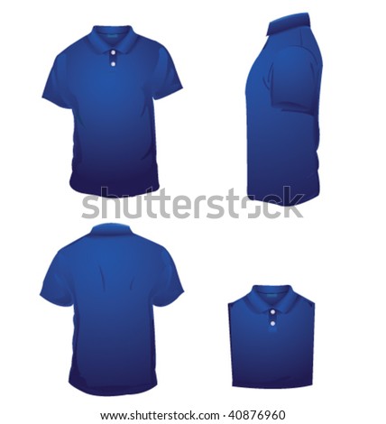 t shirt vector. vector : blue polo t shirt