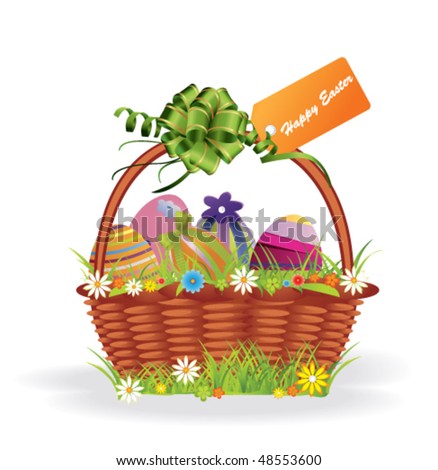 easter eggs in a basket pictures. easter eggs in a asket. stock