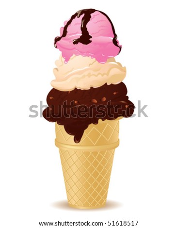Pictures Of Ice Cream Scoops. Three Scoops Of Ice Cream