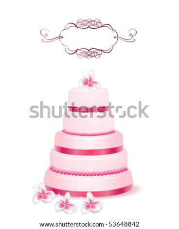 red wedding cake clip art