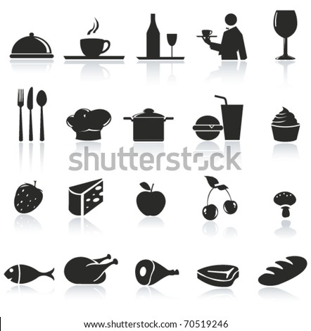 Free Vector Icon Sets on Food Icon Set Stock Vector 70519246   Shutterstock