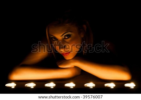 beauty looks pretty under low light, candle light