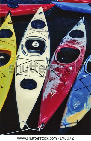 Kayaks in water