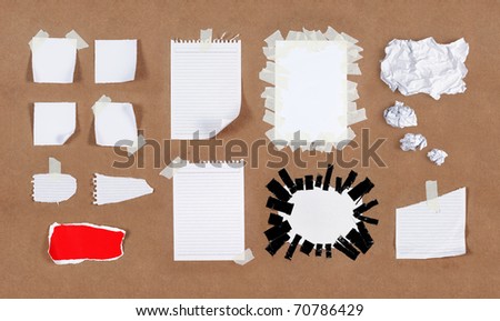 Many kind of different type of papers