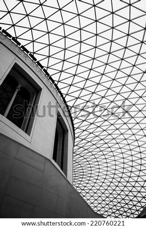 LONDON - SEP 12: British Museum on September 12. 2014 in London. The British Museum was established in 1753, largely based on the collections of the physician and scientist Sir Hans Sloane.