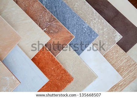 Samples Of A Ceramic Tile In Shop