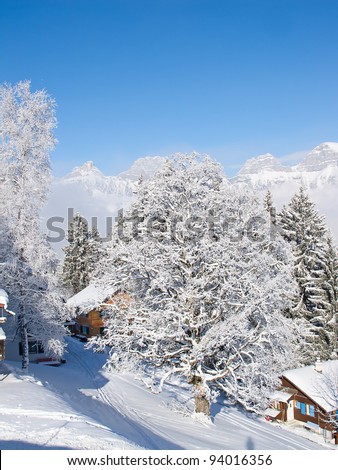 Winter In The Swiss Alps Switzerland Stock Image Everypixel