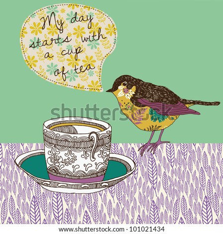 Bird Tea Cup