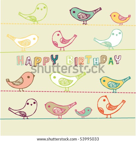 happy birthday greetings happy birthday card hand drawn