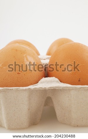 Eggs in carton packaging