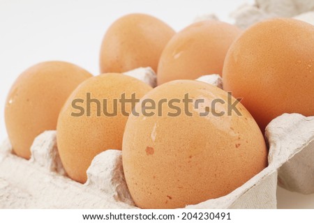 Eggs in carton packaging