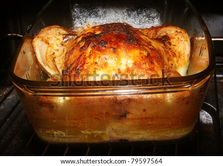 Roast chicken in oven