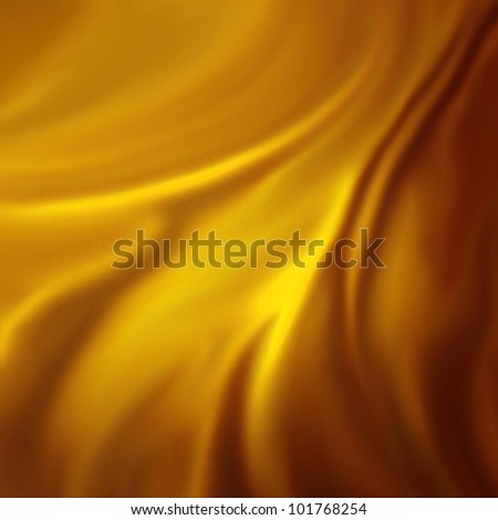 abstract gold background luxury cloth or liquid wave or wavy folds of  grunge silk texture satin velvet material or gold luxurious Christmas  background or elegant wallpaper design, yellow background - Stock Image -