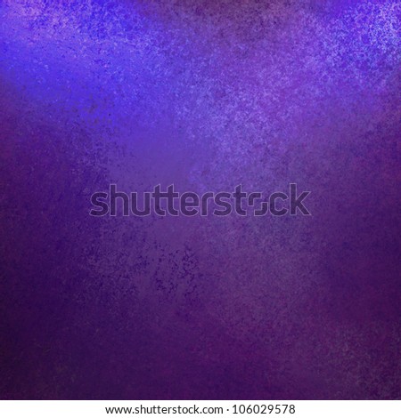 purple blue background with abstract vintage grunge background texture design and soft corner lighting with dark black vignette shadows on border of frame with copy space highlight, purple blue paper