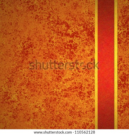 abstract orange background autumn and red gold ribbon for fall and thanksgiving ads and brochures has elegant vintage grunge background texture design in warm rich background grungy wall, Halloween