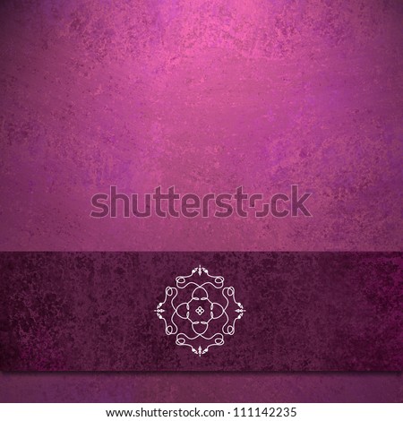 abstract purple pink background formal design of elegant dark purple velvet ribbon seal illustration on vintage grunge background texture color for card background or party menu or web brochure ad