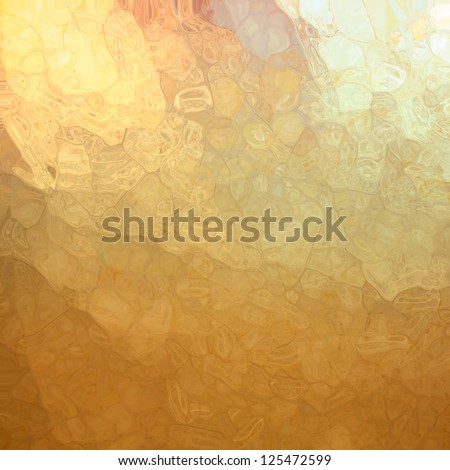 abstract gold background, glossy glass texture with corner spotlight sunshine design and blotchy mosaic style design effect with metallic shine and random shape elements, artsy luxury background