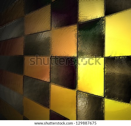 abstract yellow background black checkered pattern, checkerboard, race car flag, block wall background light, vintage grunge background texture design, website template background, gold orange squares
