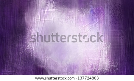 abstract purple background white pink center light color framed with dark vintage grunge background texture, rough royal purple border, website template size for screen, purple paint wall for brochure
