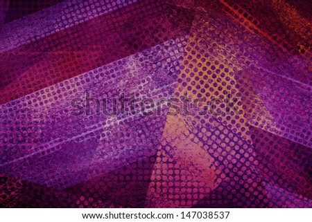 abstract purple background, grid mesh graphic art image with round hole shape cut outs, layered vintage grunge background texture, pink design, web technology background, industrial corporate style