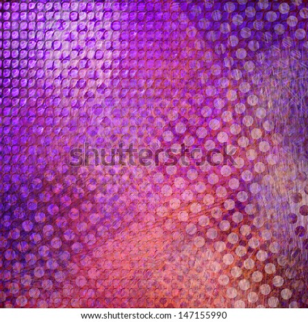 abstract purple background, pink grid mesh graphic art image with hole shape cut outs, layered collage, vintage grunge background texture design, web technology background, fun color brochure idea