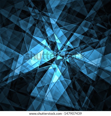 abstract blue background light white geometric angled line shape design, broken glass shard background, modern contemporary design art composition graphic art image, trendy corporate background cover