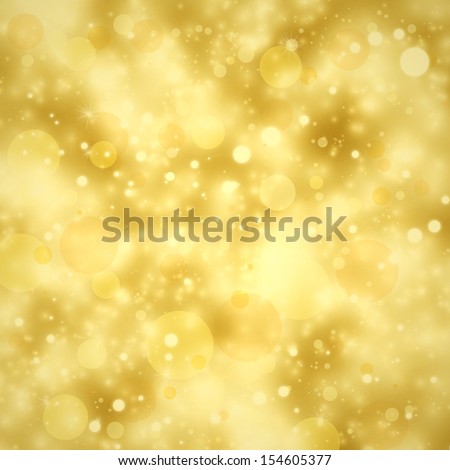 gold Christmas background lights or new years eve celebration lights