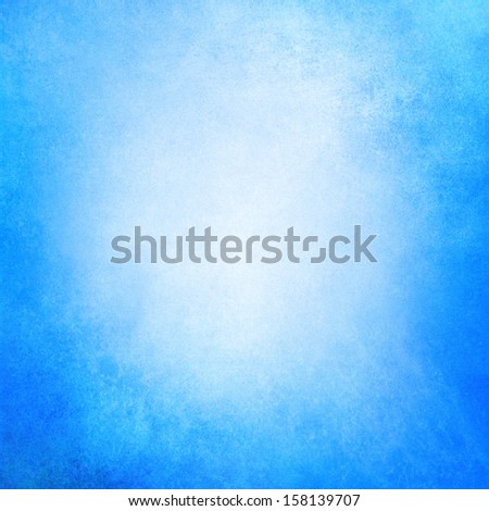 Abstract blue background white center spotlight and dark border frame, sky blue background cloudy white middle, vintage grunge background texture design for web or brochure art backdrop,
