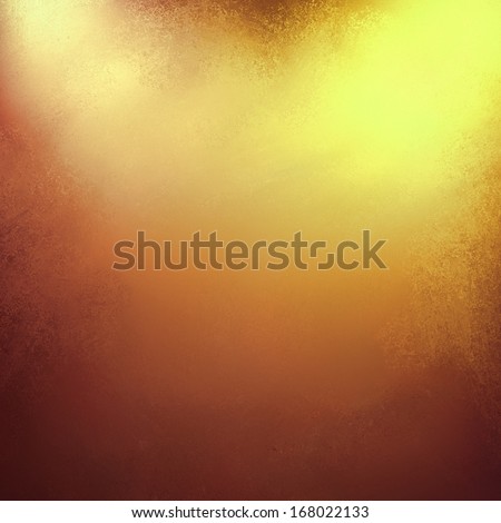 abstract yellow gold background with spotlight corners and soft faded vintage grunge background texture border or frame for website or brochure designs, luxury background with brown border