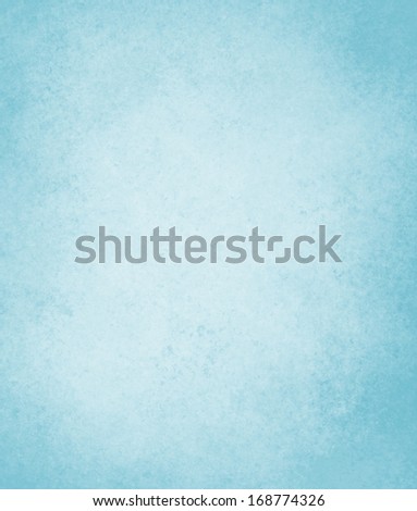abstract sky blue background, white cloudy center and darker blue border with vintage grunge background texture, pastel blue Easter background