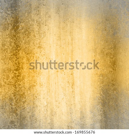 abstract gold background gray border warm colors with sponge vintage grunge background texture, distressed rough smeary paint on wall, art canvas or board for brochure ad or website template