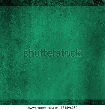 abstract green background black border cool colors with sponge vintage grunge background texture, distressed rough smeary paint on wall, art canvas or board for brochure ad or website template