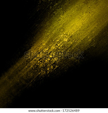 Abstract Gold Background Design, Rough Black Border With Gold Streak Or Stream Of Bright Light Across Dark Contrasting Black Background, Unique Web Design Background Or Elegant Brochure Layout Space