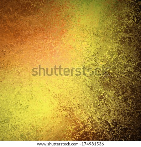 abstract orange gold copper background design, rough black border with streaks of bright paint on dark contrast black background, unique web design background, colorful brochure layout space