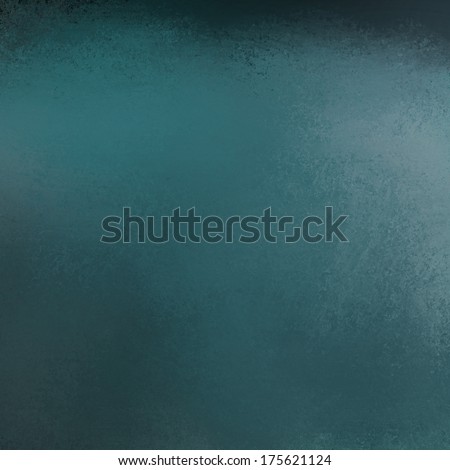 abstract blue green background design, old black top border frame or web header background, vintage grunge background texture with side spotlight for product display, studio backdrop, turquoise color